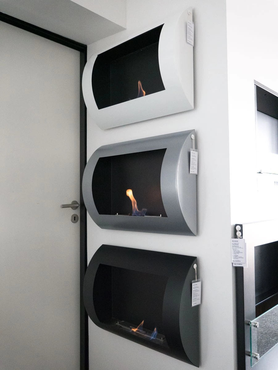 Ocean - White Bio Wall Fireplace
