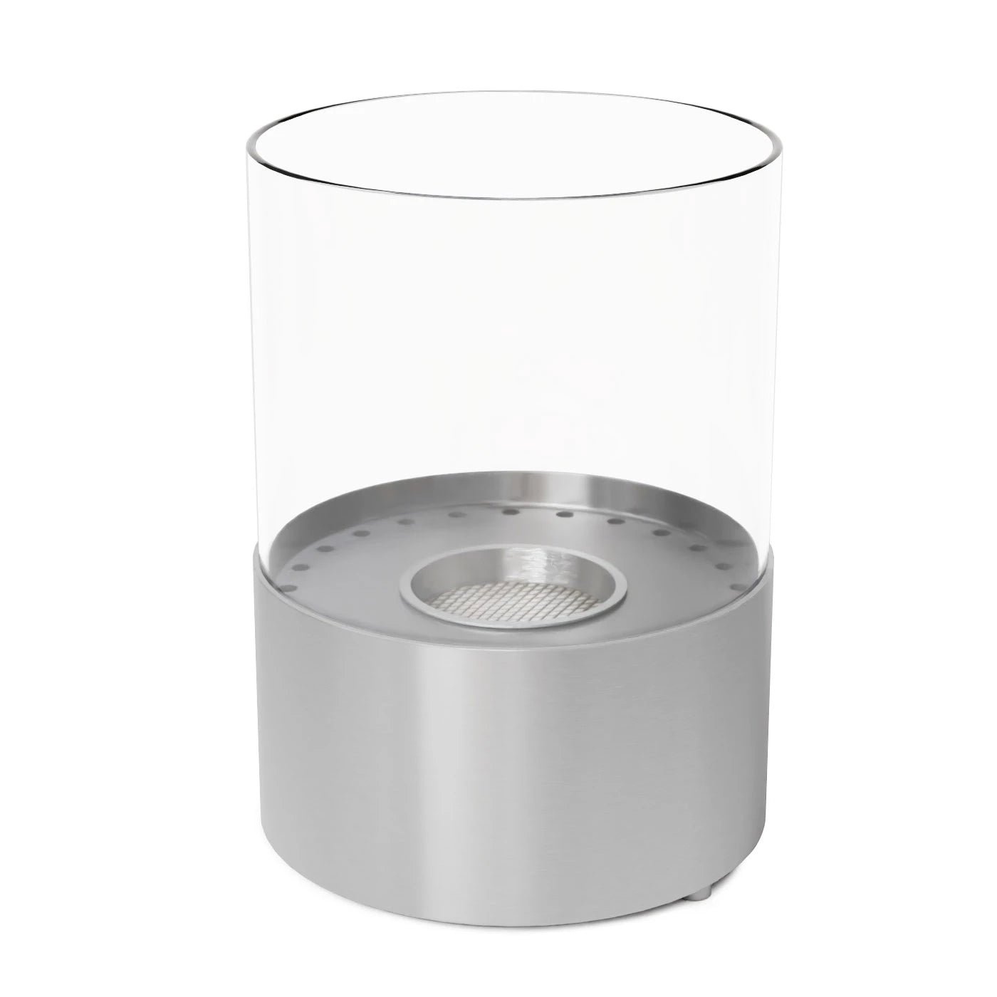 Kennington Round Tabletop Bioethanol Fireplace - Steel