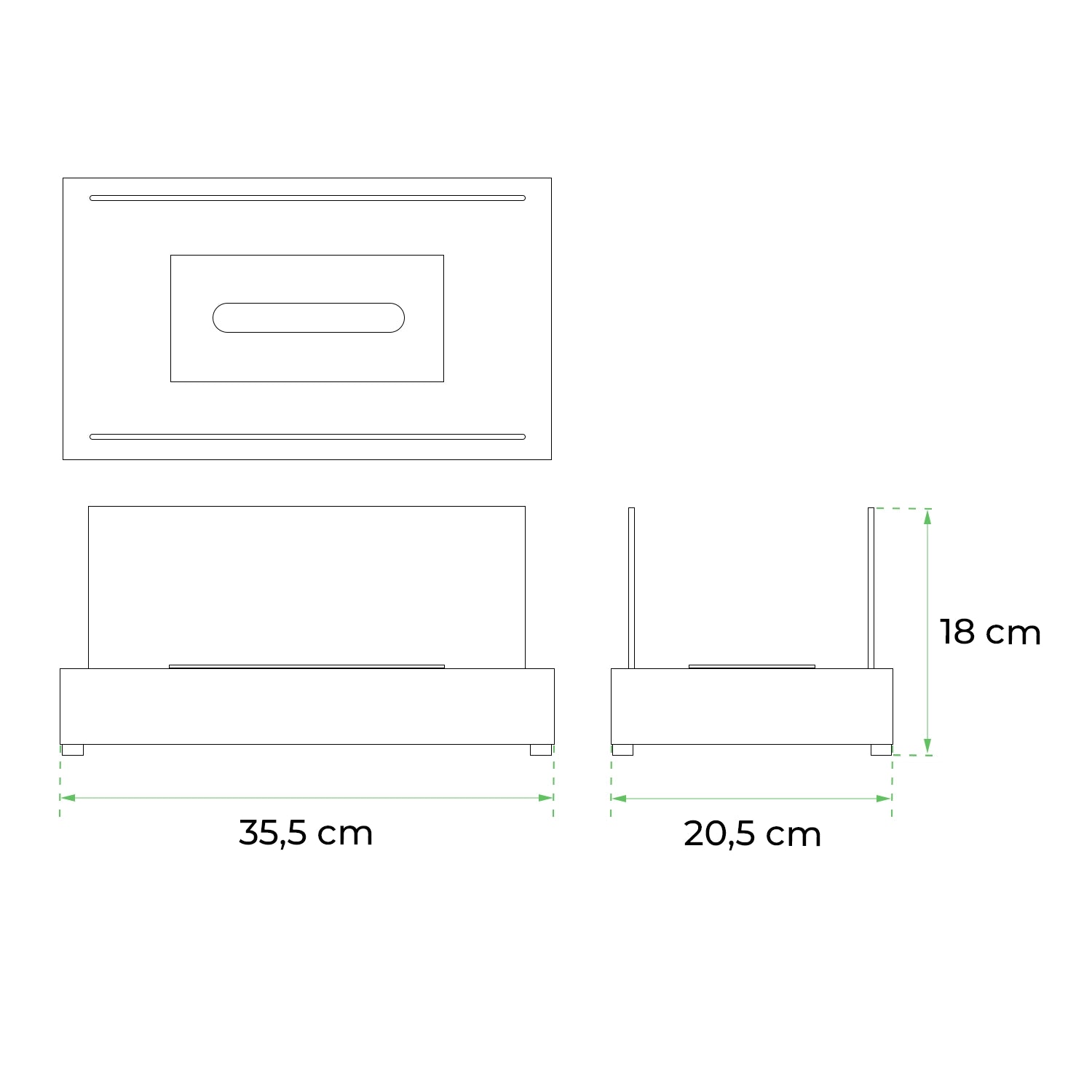 Lambeth Tabletop Bioethanol Fireplace - Black