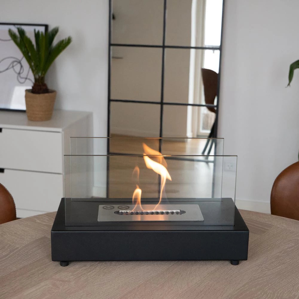 Lambeth Tabletop Bioethanol Fireplace - Black