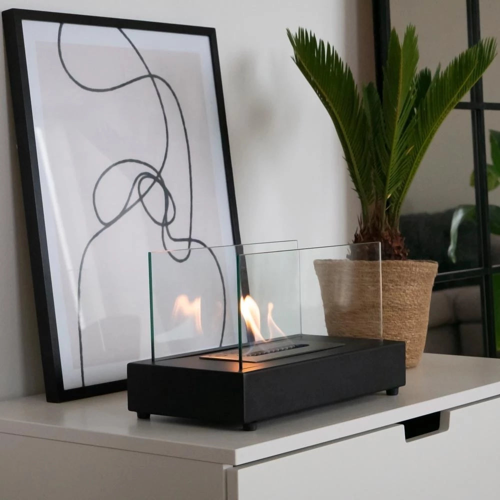 Lambeth Tabletop Bioethanol Fireplace - Black