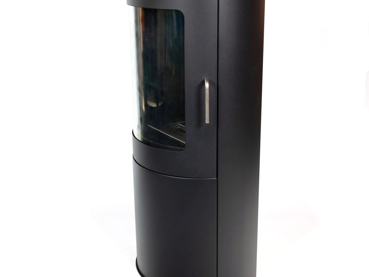 Richmond Bioethanol fireplace stove with flat back, sleek design, perfect for small spaces.