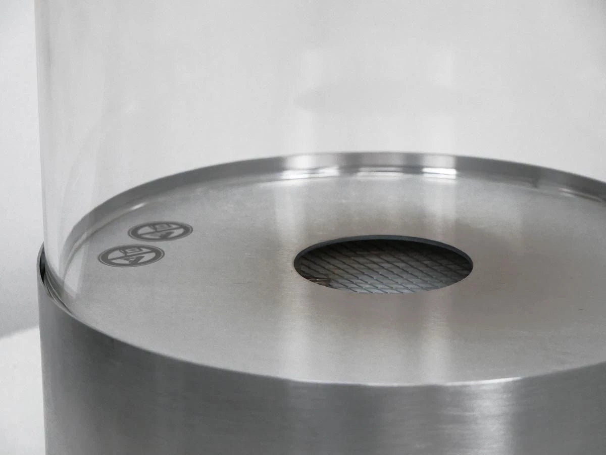 Southwark Round Tabletop Bioethanol Fireplace - Steel