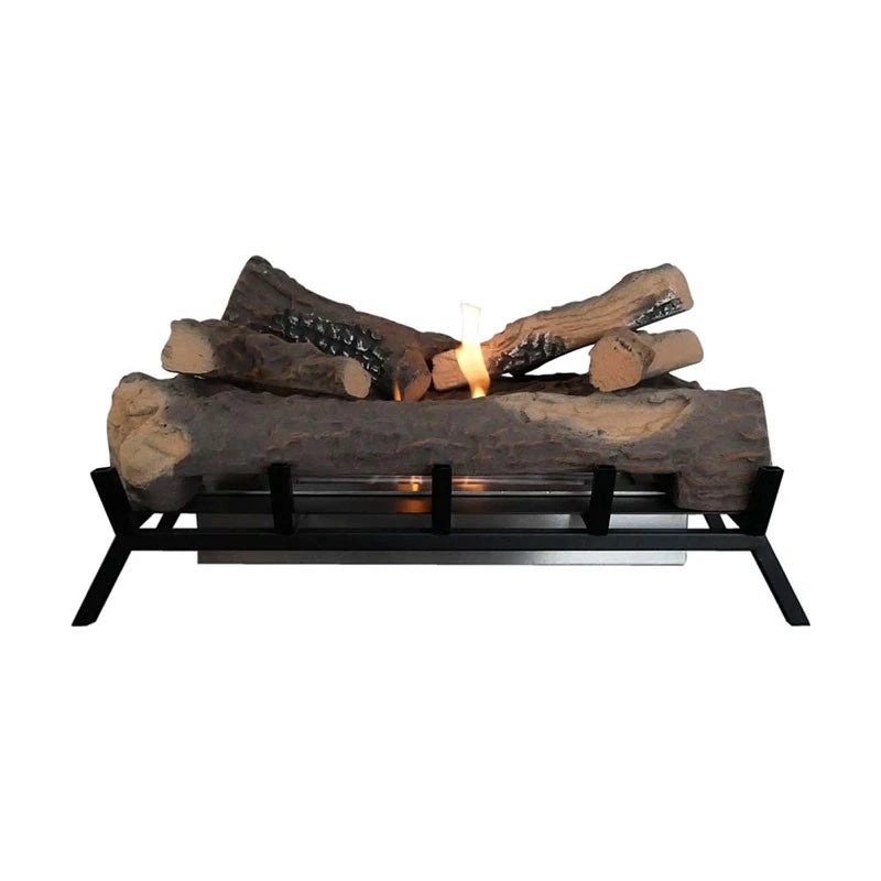 Freestanding Bioethanol Fire Grate with Ceramic Wood - 60 cm, modern fireplace solution without chimney.