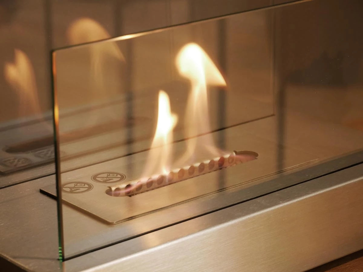 Lambeth Tabletop Bioethanol Fireplace - Steel