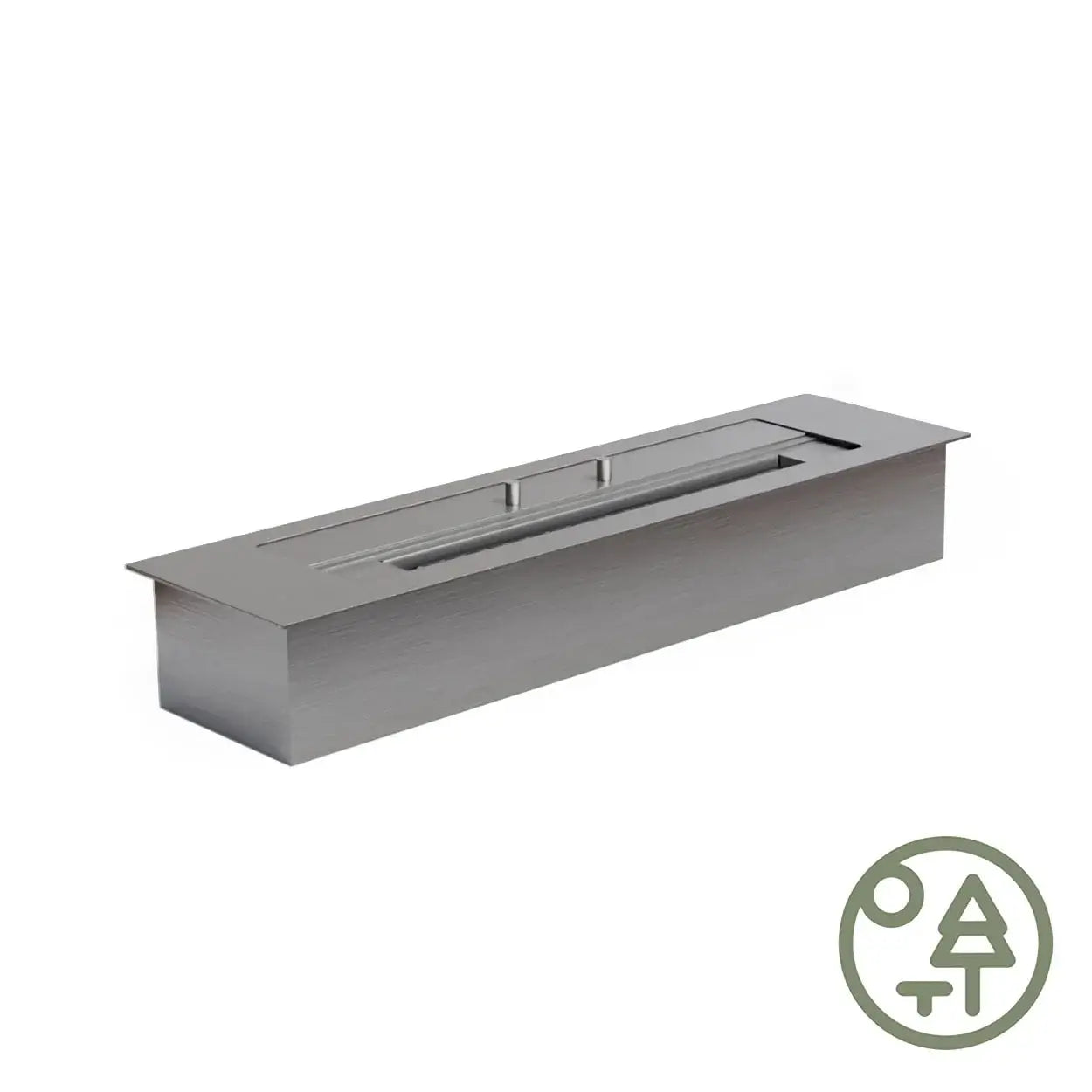 2.5 Litre Outdoor Superior Bioethanol Burner in steel, dimensions 45 cm x 16 cm x 8 cm, perfect for outdoor use.