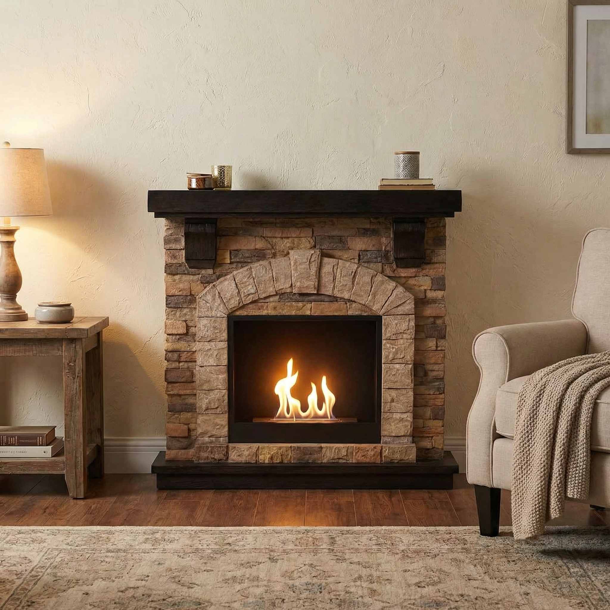 Eira Freestanding Bioethanol Fireplace