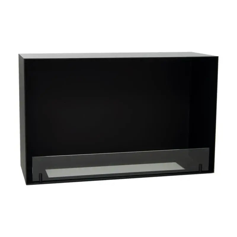 Bioethanol fireplace insert Foco One 800 Medium, built-in design, sleek black finish for modern interiors.