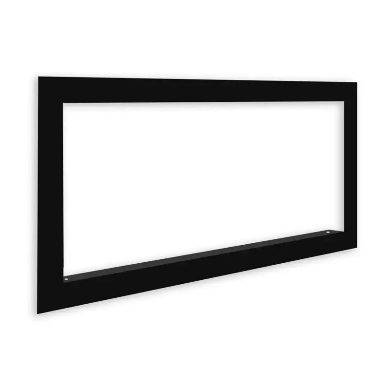 Black exterior frame for Foco 1500, designed for bioethanol fireplaces, 160 cm wide and 60 cm high.