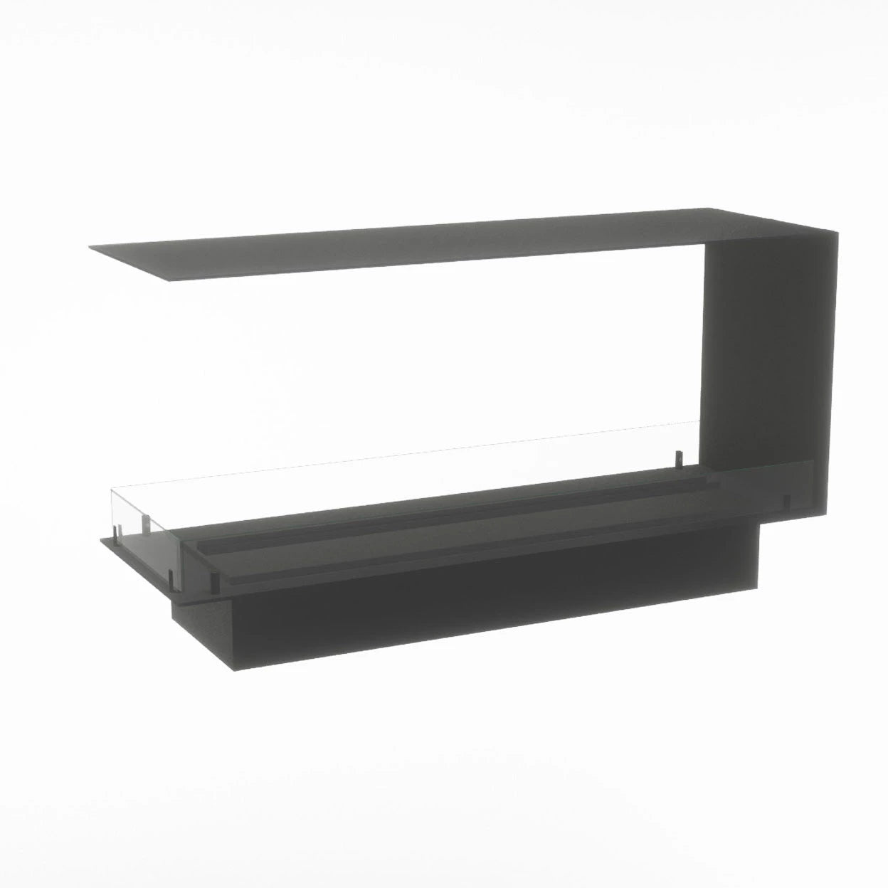 Foco Myst Room Divider 1200 - contemporary water vapour fireplace with sleek design and safe flame effect.