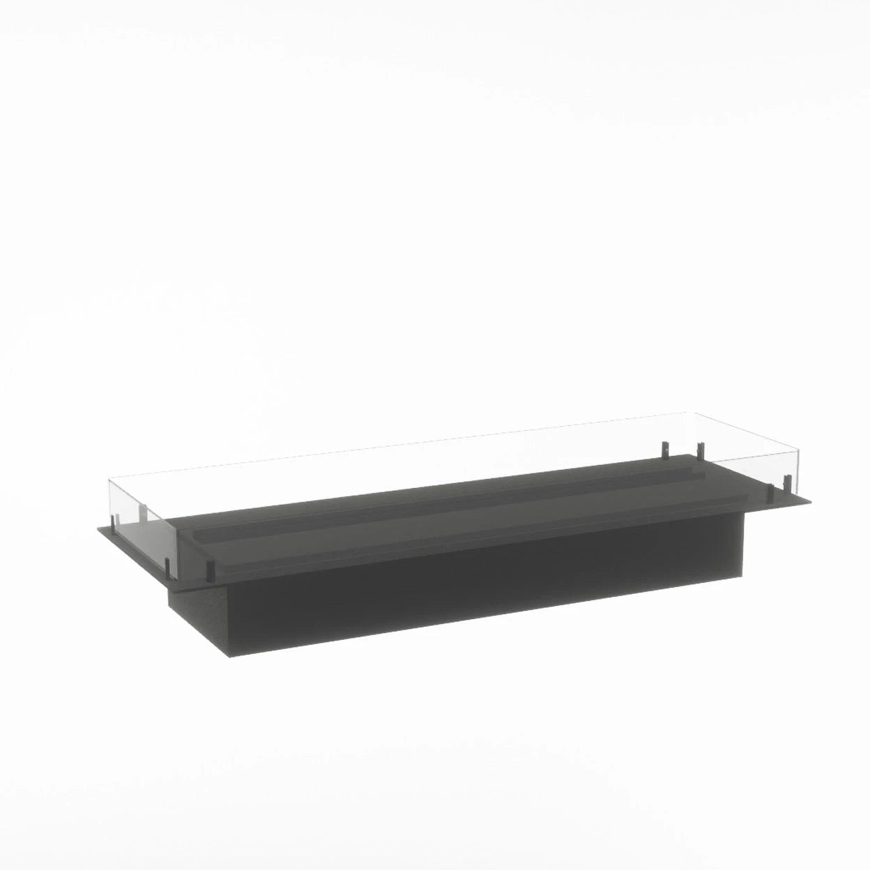 Foco Myst Free 1200 modern water vapour fireplace with sleek design and glass front, offering innovative flame effect.
