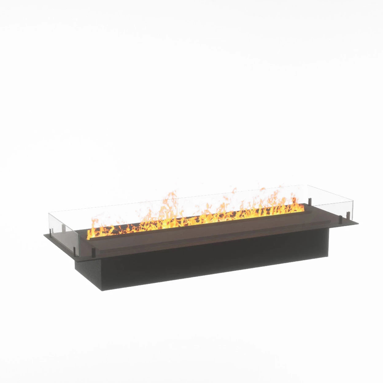 Foco Myst Free 1200 water vapour fireplace with realistic flames, eco-friendly and safe for modern living.
