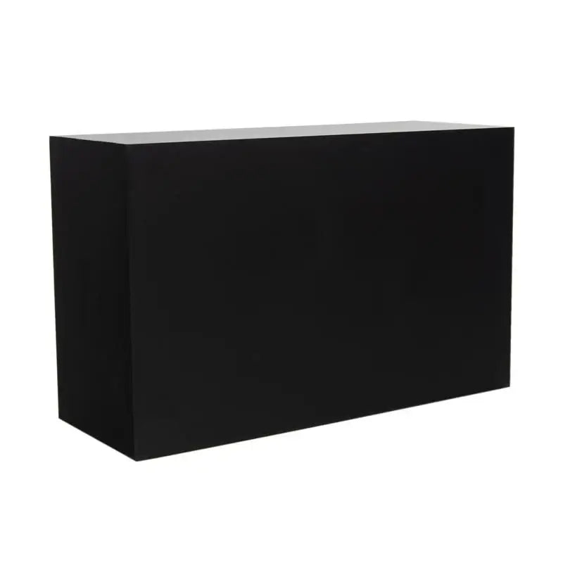 Sleek black rectangular block, perfect for modern decor or as a minimalist display piece.