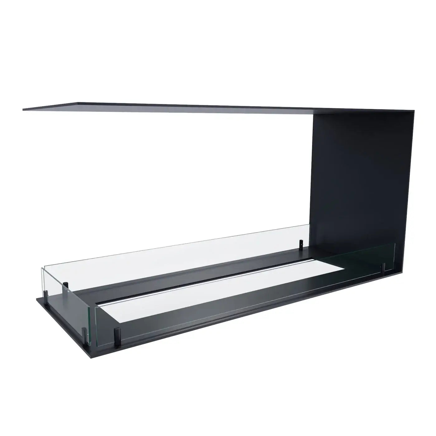 Modern Fireplace Foco Room Divider 1000 featuring a sleek design and glass panel for an elegant bioethanol fireplace experience.
