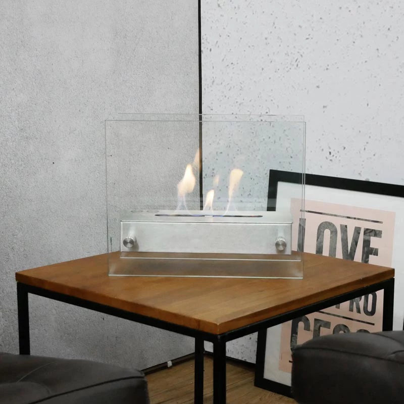 Kensington - Bio Fireplace - Steel and Glass