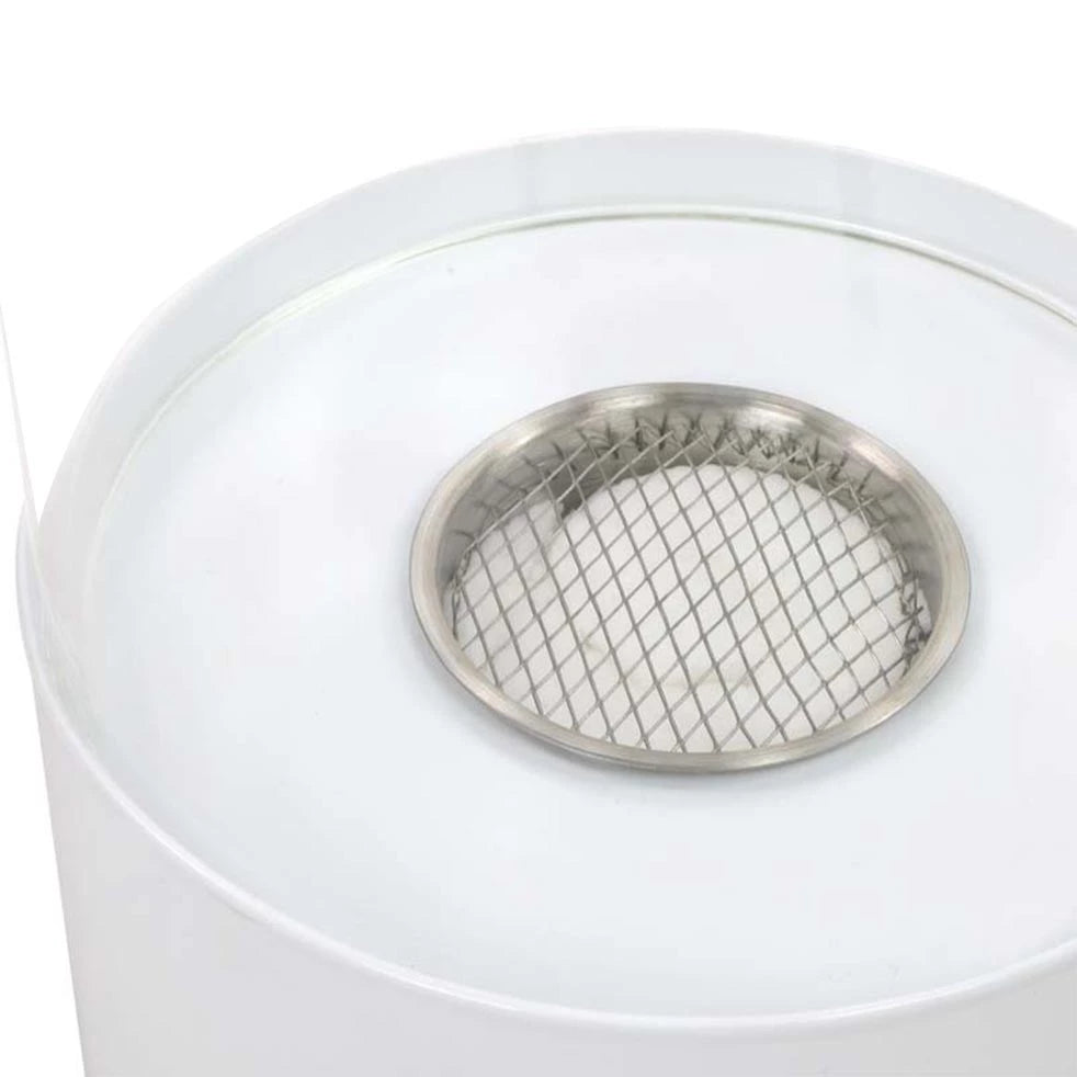 Kennington Round Tabletop Bioethanol Fireplace - White