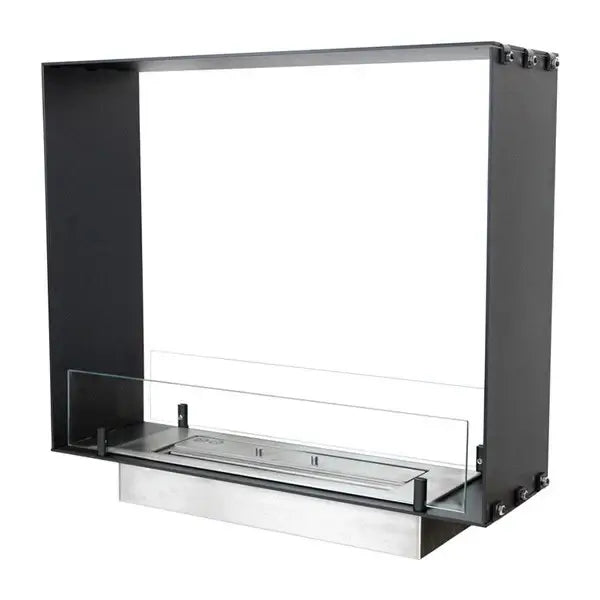 Bioethanol fireplace Foco Two 600 Slim with see-through design and compact size for modern interiors.