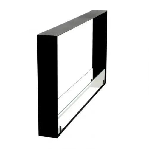 Bioethanol fireplace insert Foco Two 1000 Ultra Slim with transparent glass, designed for ultra-thin wall installation.