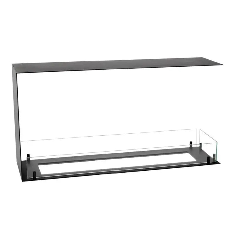 Modern bioethanol fireplace insert with sleek design and glass panel for a minimalist look.