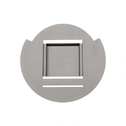 Steel mounting plate for Cocoon Burner, compatible with various Cocoon fireplace models.