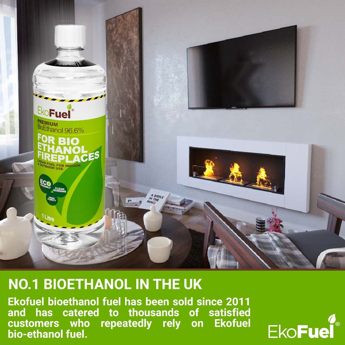 EkoFuel Bioethanol - 25 litres (5 x 5L)
