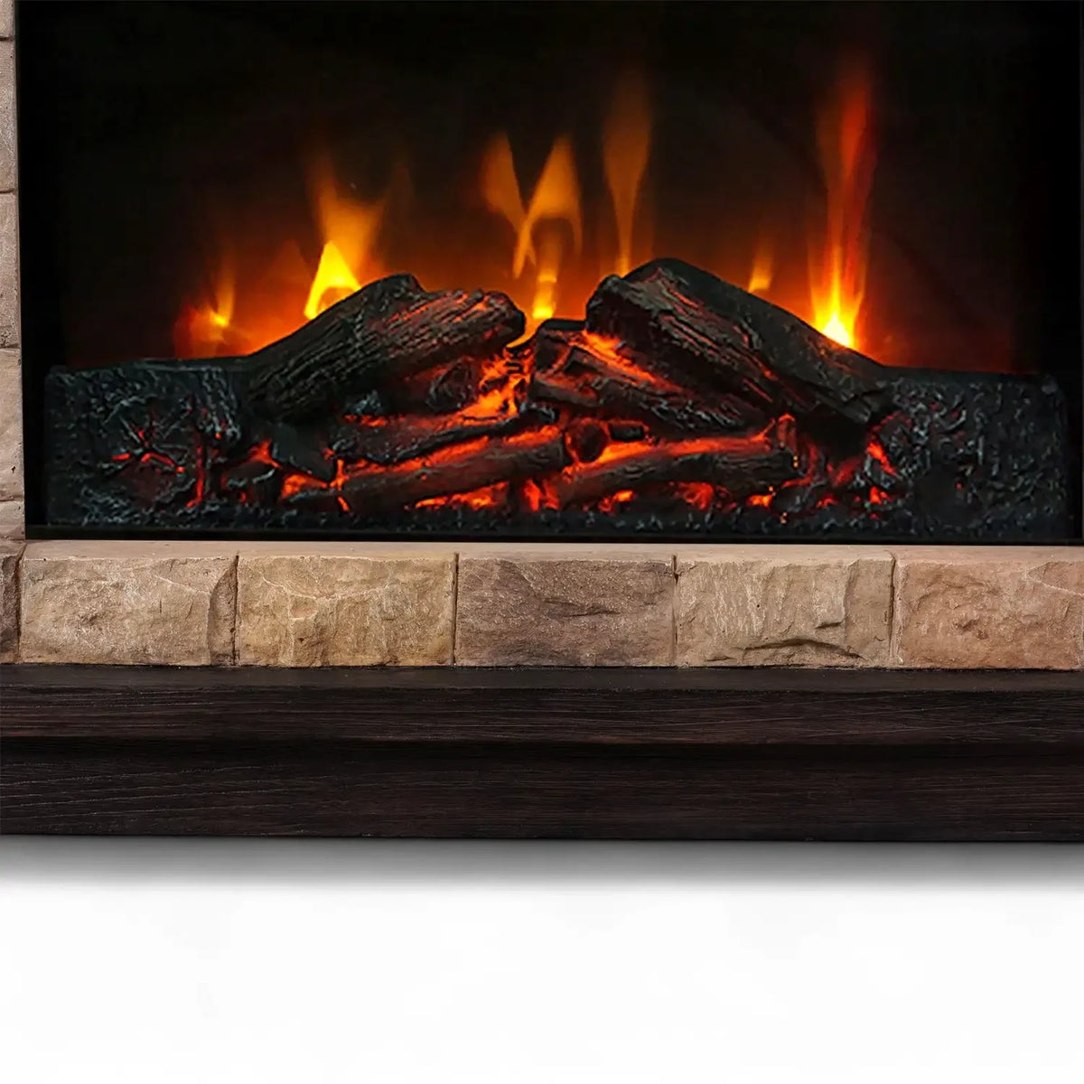 Eira Electric Fireplace – Freestanding Mantel in Classic Stone Design