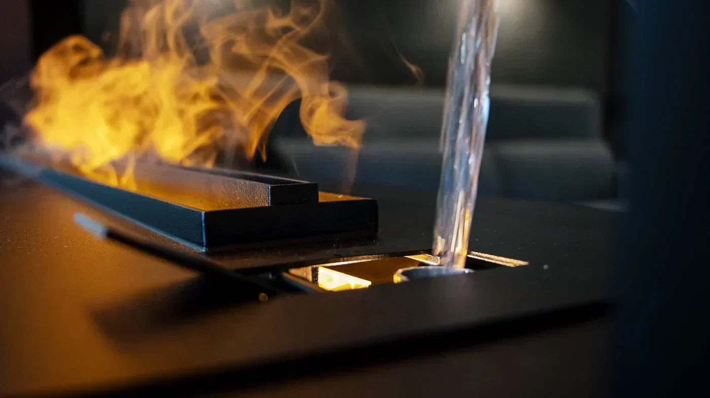 How does a water vapour fireplace work?