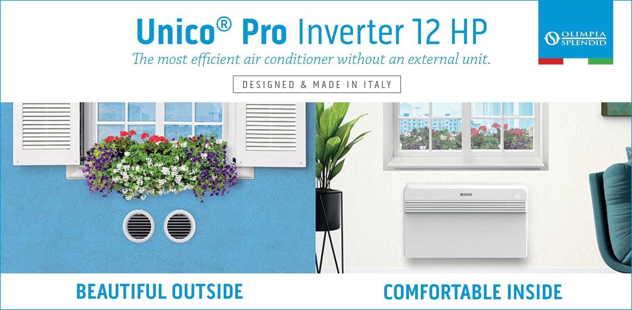 Heat pump air conditioner without outdoor unit