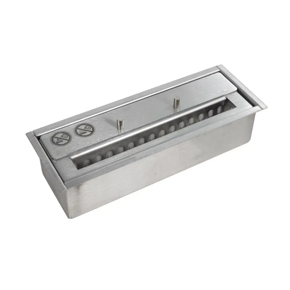 Deluxe Bio Burner stainless steel manual bioethanol burner for indoor use, 1.0L capacity, dimensions 28.5 cm wide.