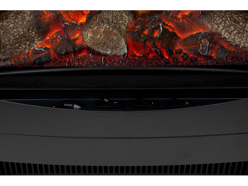 Sureflame Keston Electric Stove in Black with Straight Stove Pipe