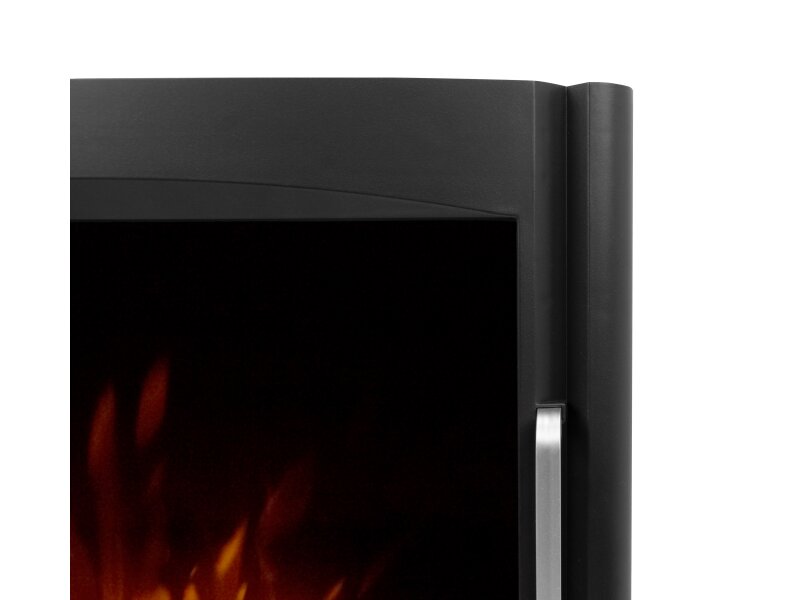 Sureflame Keston Electric Stove in Black with Angled Stove Pipe