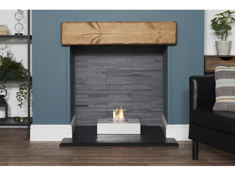 Sureflame Piccolo Freestanding Bio Ethanol Fire in White