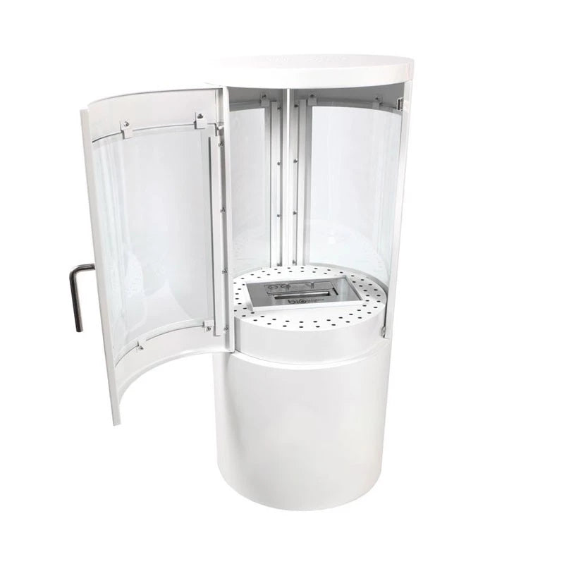 Bio Wood Stove in White with 360 Flameview