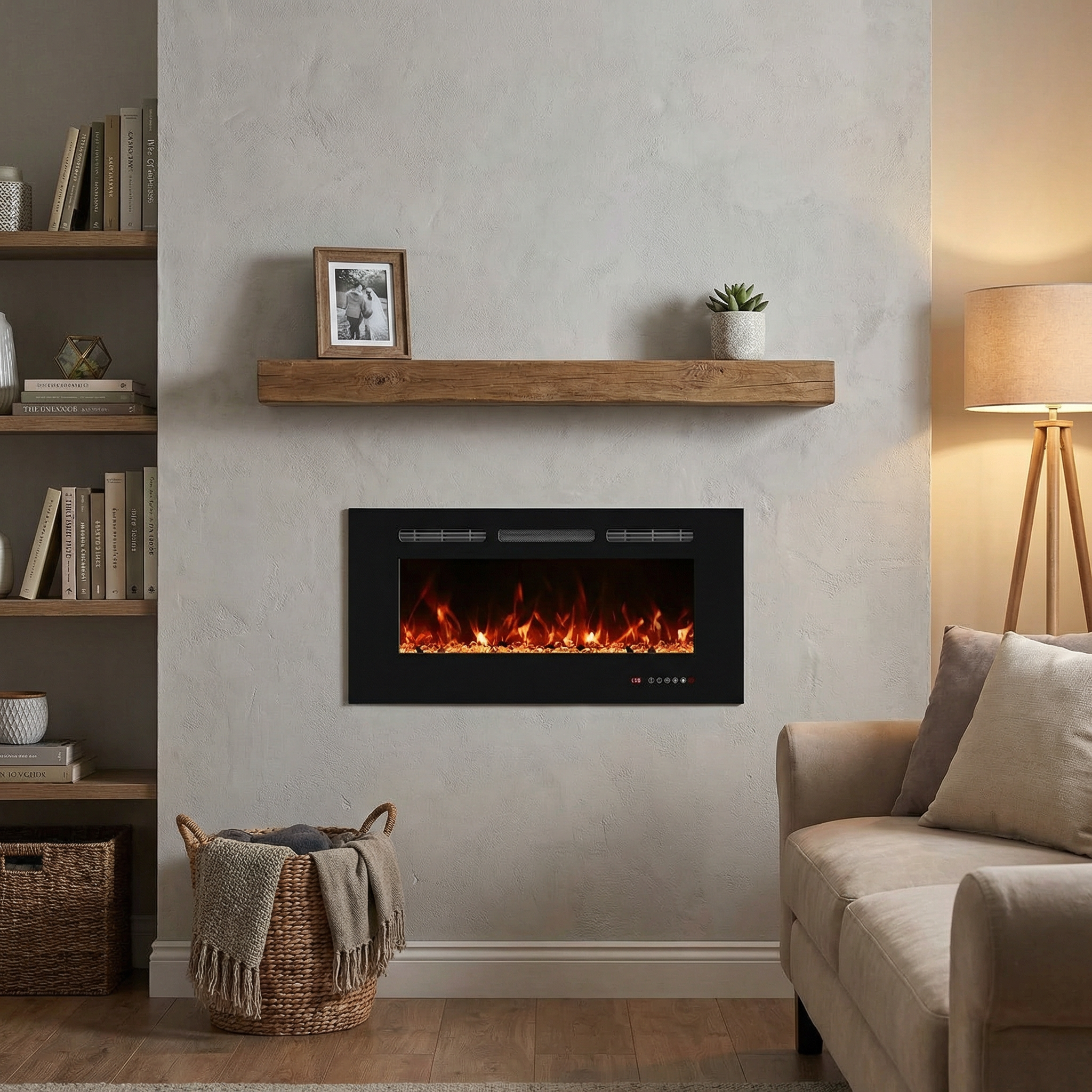 Titanite 91 cm - Built-in electric fireplace