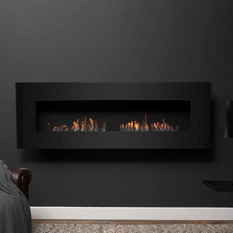 Icon Fires Nero 1450 Wall Fire - Black Bioethanol fireplaces