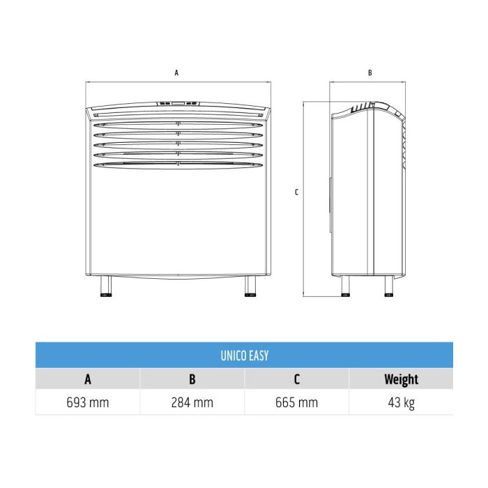 NEW 2025 Olimpia Splendid Unico Easy S2 HP 2.0 kW 7000 BTU All-in-One Air Conditioning Unit with Heat Pump