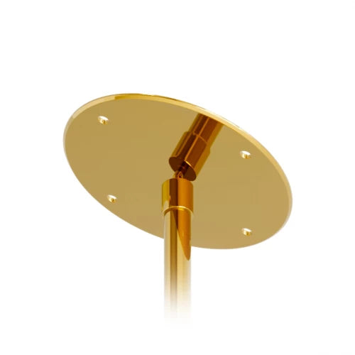 Aeris Angled Bracket in brass finish - a stylish ceiling support for home decor.