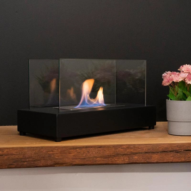 Lambeth Tabletop Bioethanol Fireplace - Black