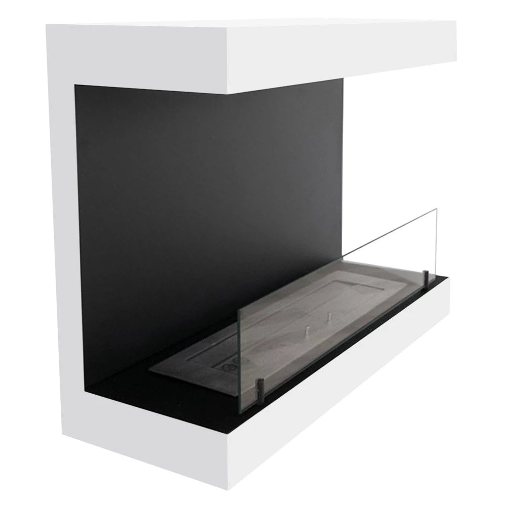 Dakota White - 3-sided 80 cm Wall Biofireplace