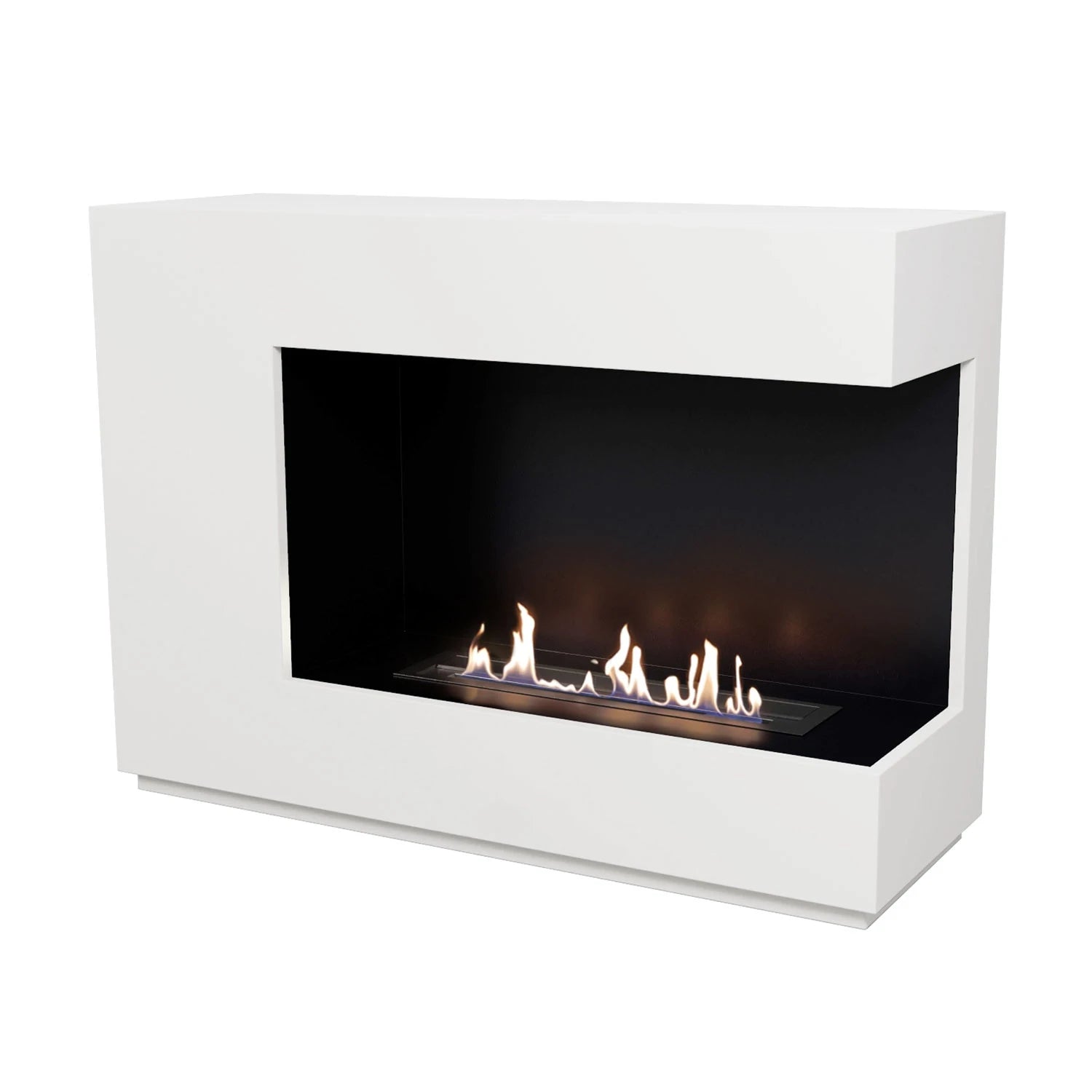 Seattle Freestanding Bioethanol Fireplace – White