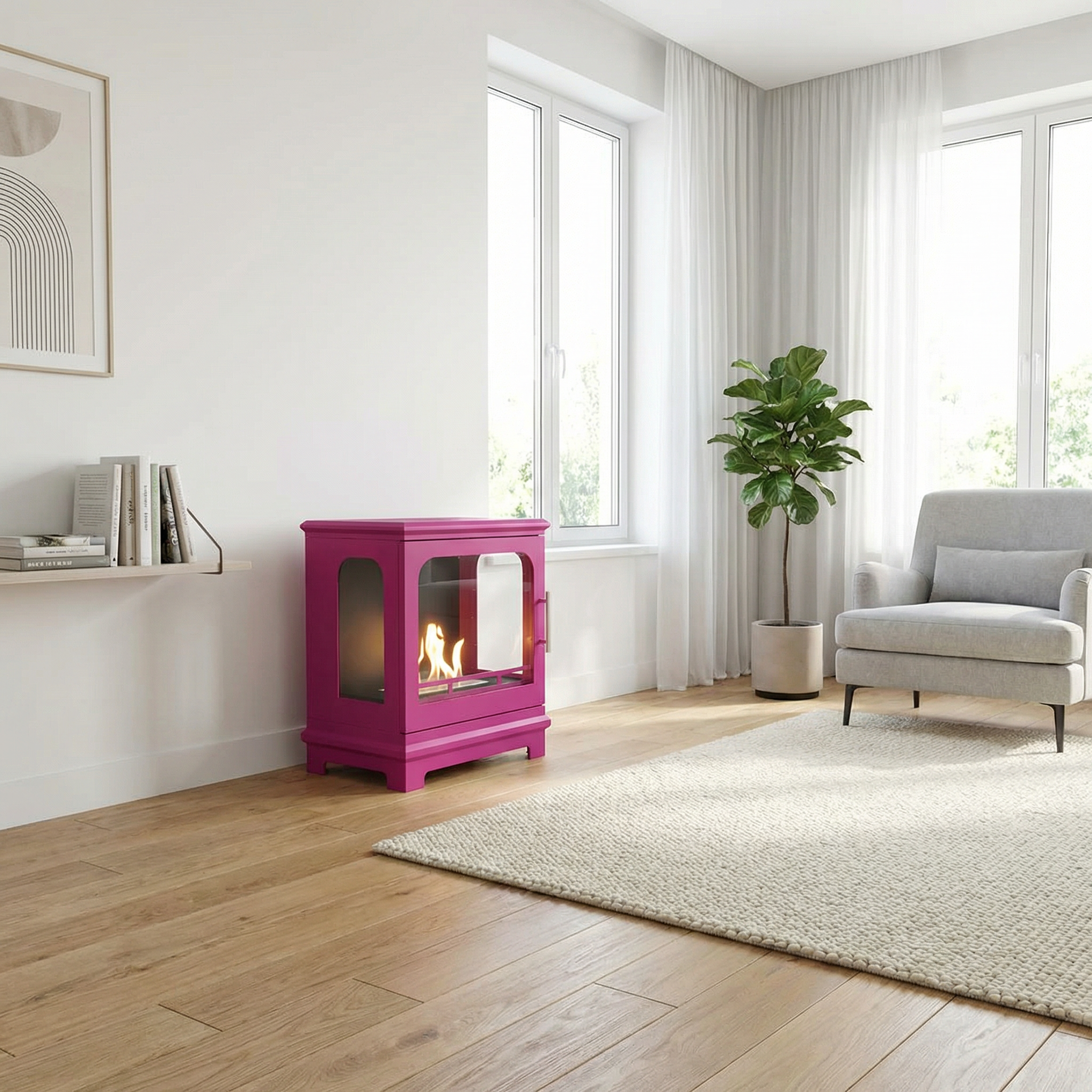 Honolulu – Pink Freestanding Bioethanol Stove