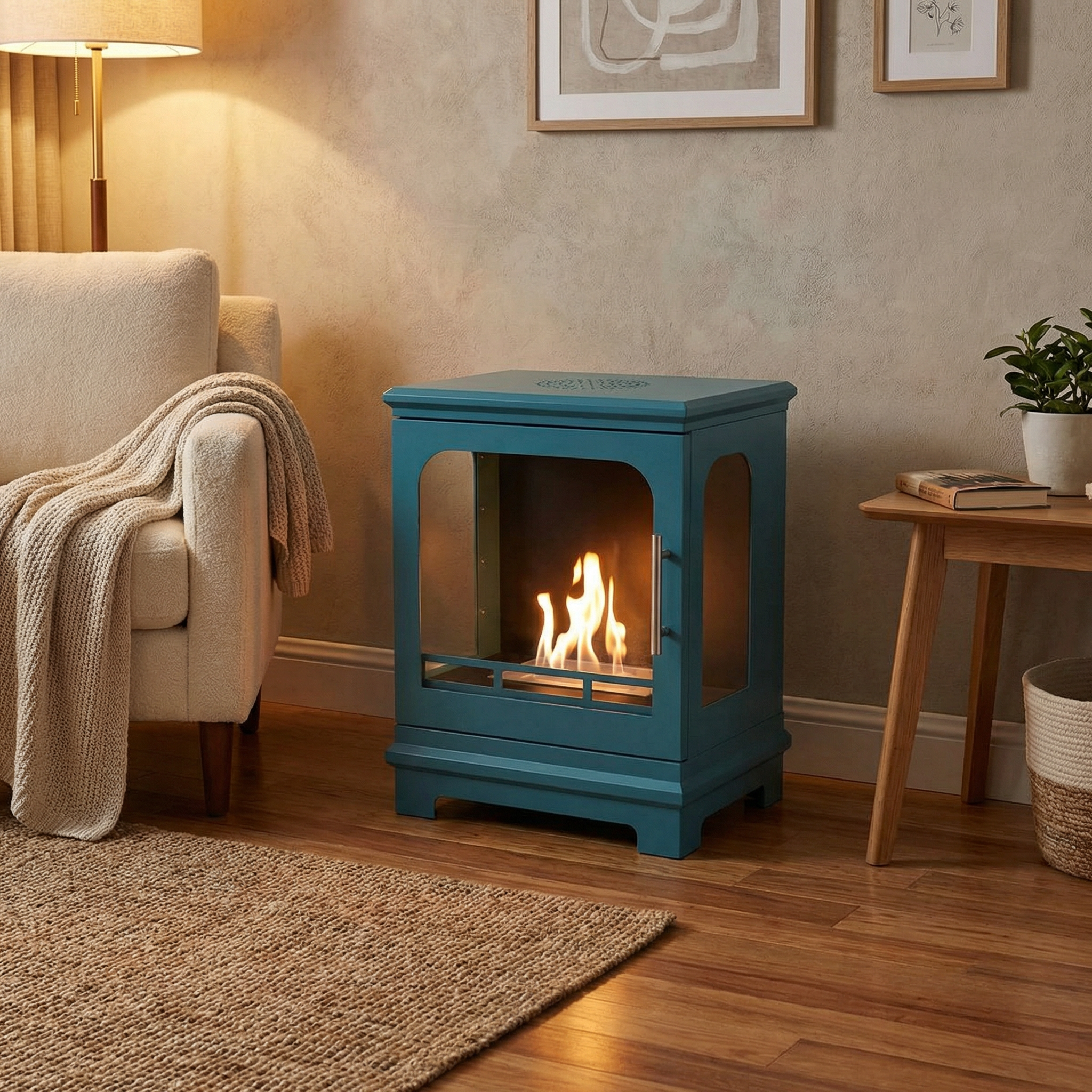 Honolulu – Blue Freestanding Bioethanol Stove