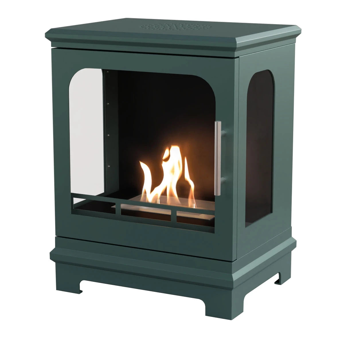 Honolulu – Black Green Freestanding Bioethanol Stove