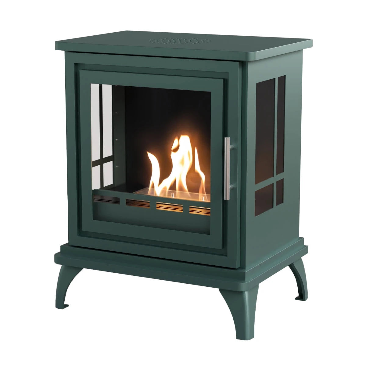 Nashville – Black Green Freestanding Bioethanol Stove
