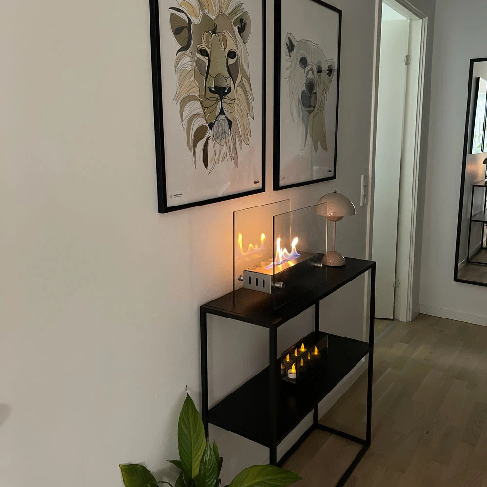 Kensington - Bio Fireplace - Steel and Glass
