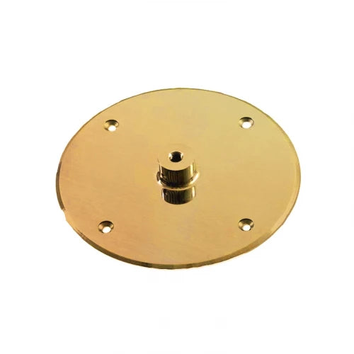 Brass ceiling mount bracket for Cocoon Aeris, designed for flat ceilings, perfect for secure installation.