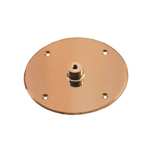 Ceiling mount for Cocoon Aeris in polished copper finish, perfect for flat ceilings, durable and stylish accessory.