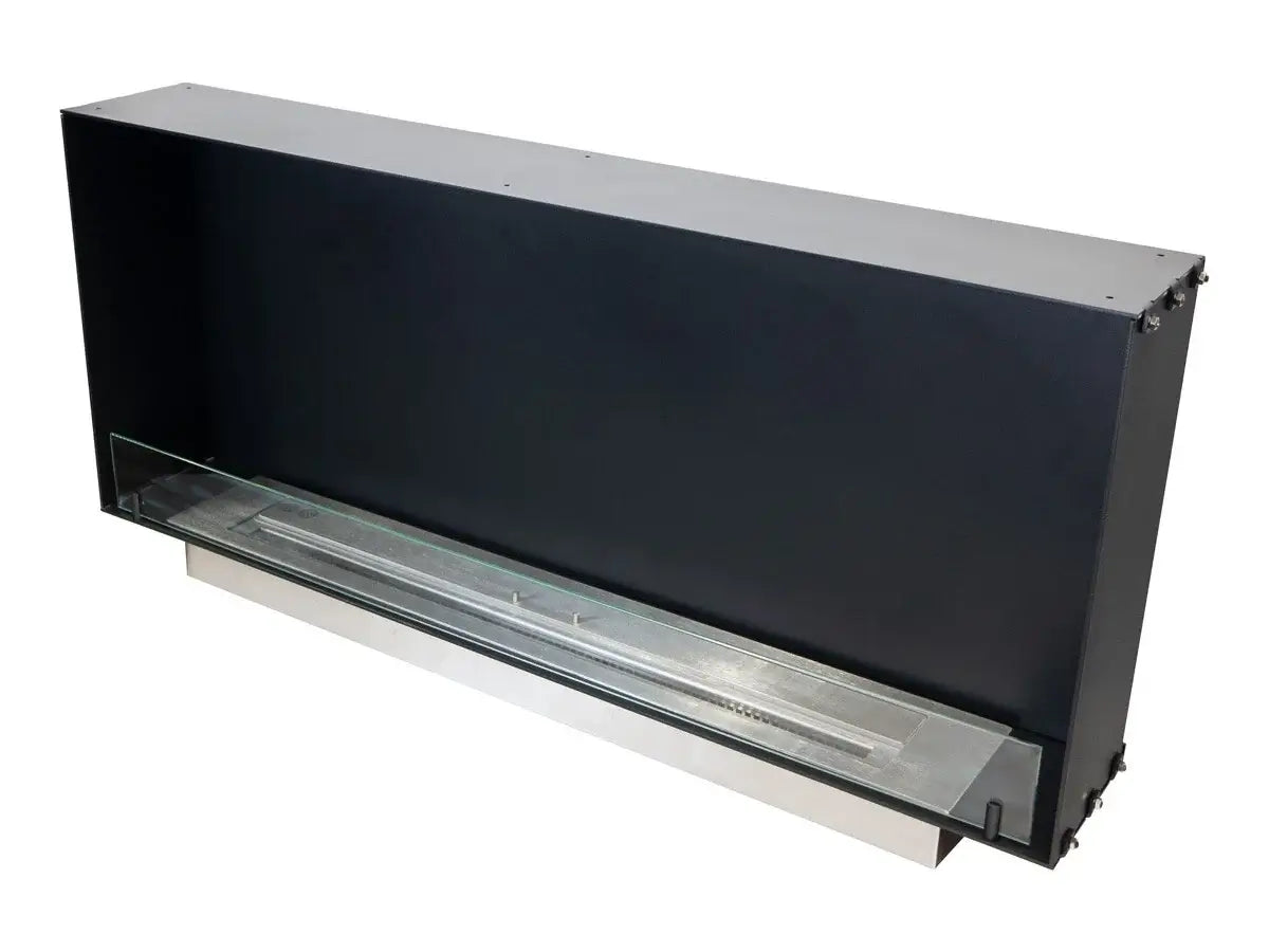 Sleek built-in bioethanol fireplace Foco One 1200 Slim, designed for narrow spaces with a stylish front view.