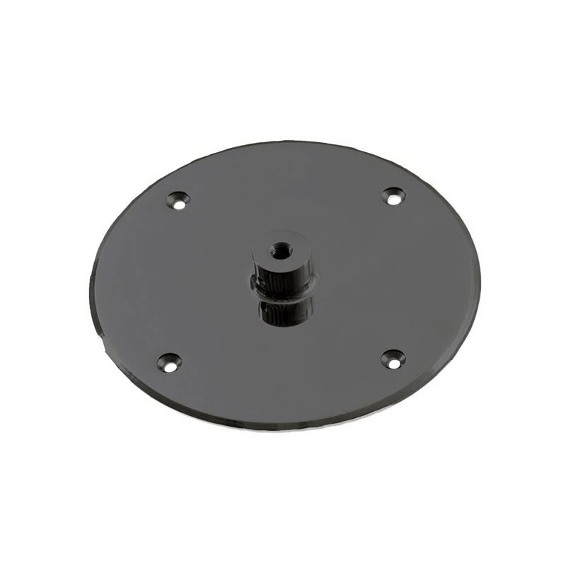 Black ceiling bracket for Cocoon Aeris bio fireplace, designed for flat ceilings for secure hanging.