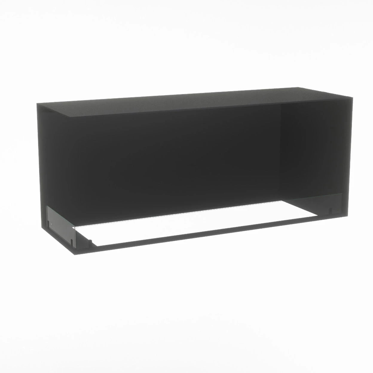 Foco Myst Corner Left 1200 modern fireplace design with eco-friendly water vapor technology.